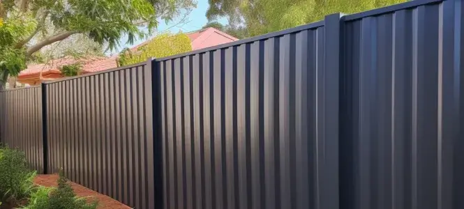 A gray Colorbond fence in Campbelltown taken during day time