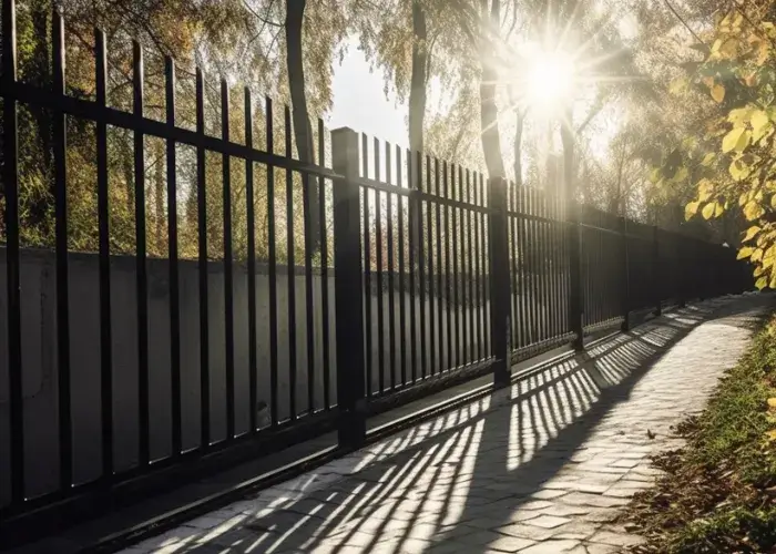 Aluminium fence along a path walk in Campbelltown