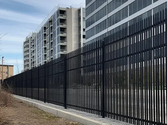 A commercial fence in Campbelltown protecting a private building